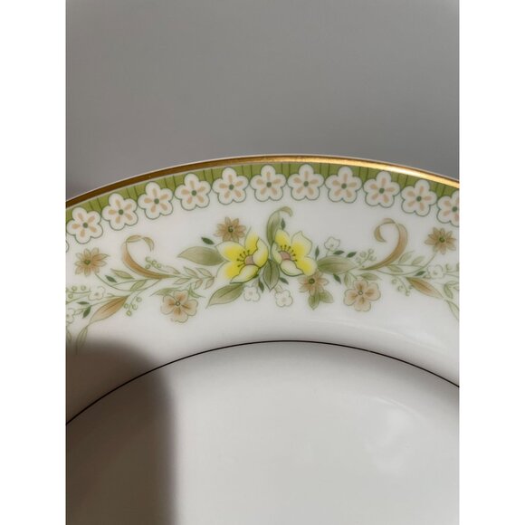 Mikasa Greenbriar L2014Fine China Dinner Plate7.75"Yellow Floral Gold Trim Japan - Picture 3 of 9